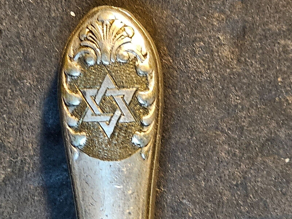 ww2 Jewish spoon fork and knife/ J. Farget/ silver plate/ Est Date 1940s/Poland, Antiques, David's Antiques and Oddities