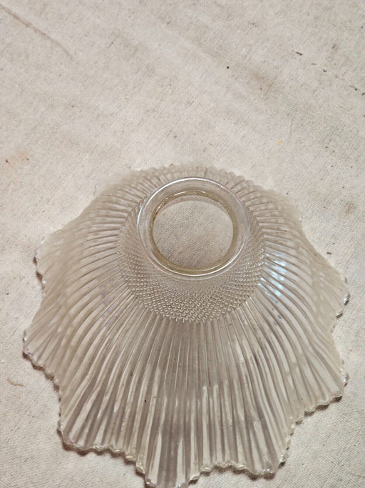 Holophane shade 2.25/  7" h x8' W/ fluted edge/great light /, Antiques, David's Antiques and Oddities