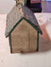 Wooden church/primitive 12 x17 /7 cardboard village houses/1930s as found, Antiques, David's Antiques and Oddities