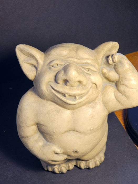 3 Plaster Trolls / 8" high/ 1970s/7 pounds each/ cool ugly small nip see pic, Antiques, David's Antiques and Oddities