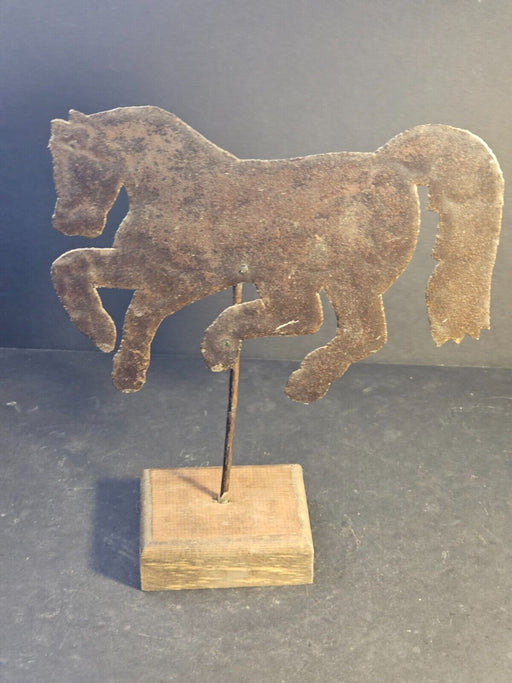 Cut tin horse from old barn roof /created in the 80s by local craftsman/ 12x6, Antiques, David's Antiques and Oddities