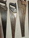 Old school hand saws total of 5 various ages/ great primitive look/, Antiques, David's Antiques and Oddities