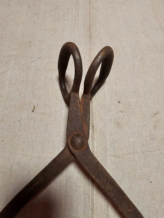 Ice Tongs/primitive amish country pa/13 " Steel. historical artifact. makers mar, Antiques, David's Antiques and Oddities