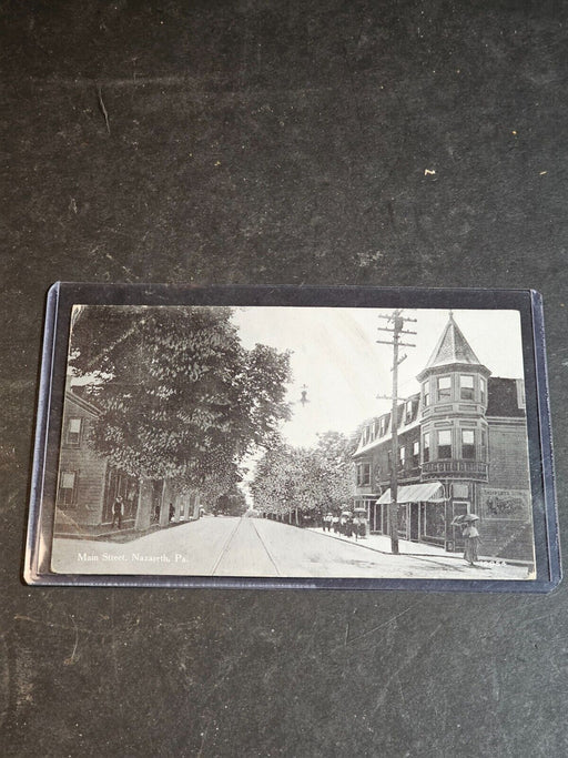 Nazareth Pa Postcard Mainstreet early 1900s divided back, Antiques, David's Antiques and Oddities