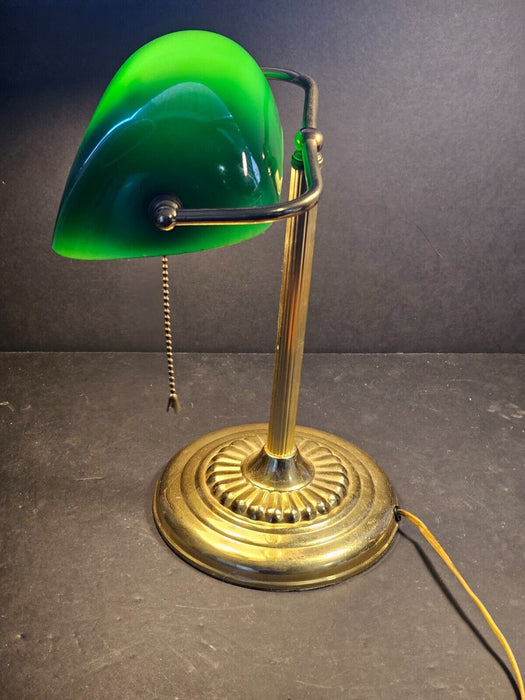 Desk light green shade 12" high 10 " wide 1980s works great as found, Antiques, David's Antiques and Oddities