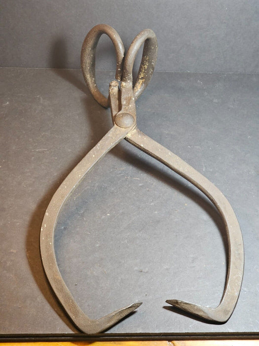 Ice Tongs steel separation on handle Physically sound 12 x17., Antiques, David's Antiques and Oddities