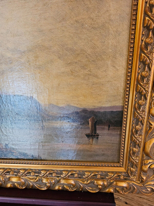 1860s lake scene/excellent condition professionally framed/  32 x26, Antiques, David's Antiques and Oddities