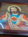 Jesus Chromo lithograph 21 x25 with frame vibrant colors early 1900s, Antiques, David's Antiques and Oddities