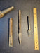 3 cold chisels /one curved and a very unusual hammer with company mark 1940s, Antiques, David's Antiques and Oddities