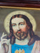 Jesus Chromo lithograph 21 x25 with frame vibrant colors early 1900s, Antiques, David's Antiques and Oddities