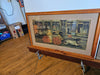 Nice fire themed print cherry frame 1960s vintage great imagery  27 x16, Antiques, David's Antiques and Oddities