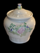 Belleek Brown Label Apothecary Jar - 7" High, 6" Wide with Delicate flowers, Antiques, David's Antiques and Oddities