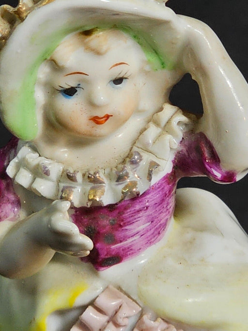 Young lady figurine 5 " Decorative frilly outfit 1950s ? Great item., Antiques, David's Antiques and Oddities