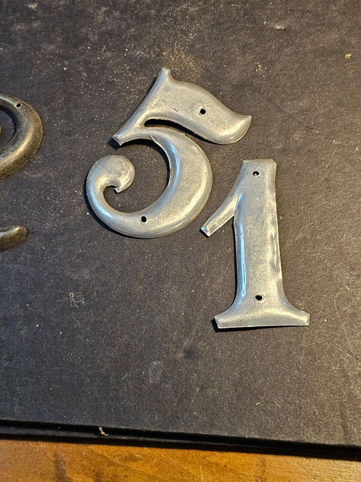 Some retro numbers from the 1950s/ aluminum, Antiques, David's Antiques and Oddities