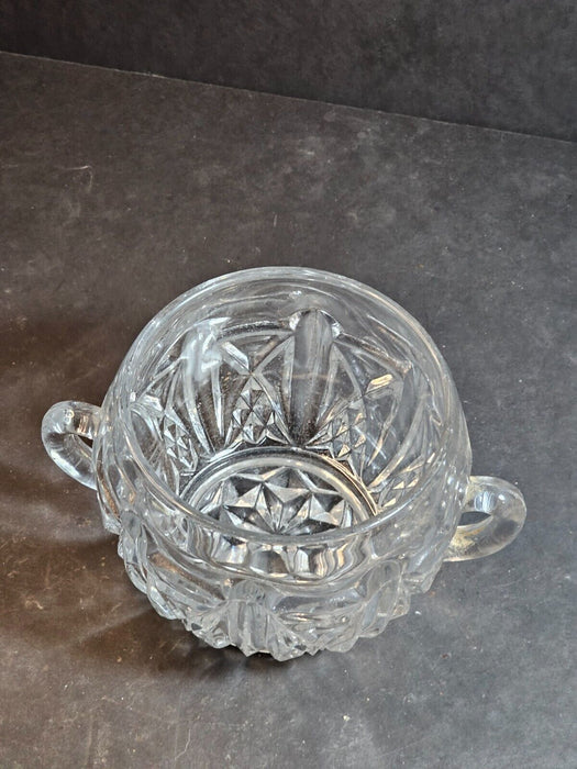 Double handled 1940s pressed glass covered sugar bowl, Antiques, David's Antiques and Oddities