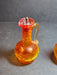 MCM Crackel Cruet Set. Bold Orange Color, Antiques, David's Antiques and Oddities