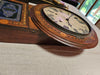 Awesome inlaid clock/28x10 /pendulum and key/front glass gone/superior clock co., Antiques, David's Antiques and Oddities