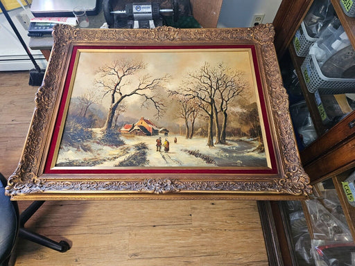 Painting by J.B. Arts Holland # 14 signed 27 x35 Deelem near Arrhem, Antiques, David's Antiques and Oddities