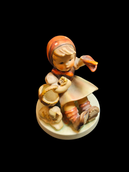 Title: Hummel Girl with Lamb - Approximately 5 Inches, Multi-Colored, No Chips,