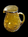 Mid Century Modern Amber Crackle Glass Amber Pitcher 4x3 with Applied Handle an, Antiques, David's Antiques and Oddities