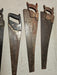 Old school hand saws total of 5 various ages/ great primitive look/, Antiques, David's Antiques and Oddities