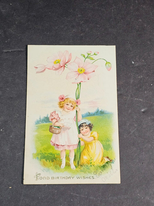 2 Raphael Tuck Early 1900s postcards birthday wishes 3x5 great graphics, Antiques, David's Antiques and Oddities