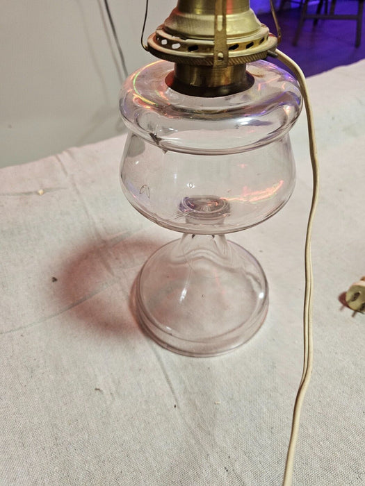 kerosene lamp glass with bubbles and straw marks 12" electrified, Antiques, David's Antiques and Oddities