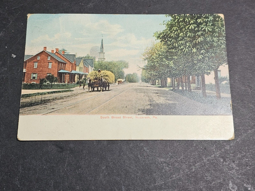 Postcard Nazareth Pa South Broad st. Early 1900s used, Antiques, David's Antiques and Oddities