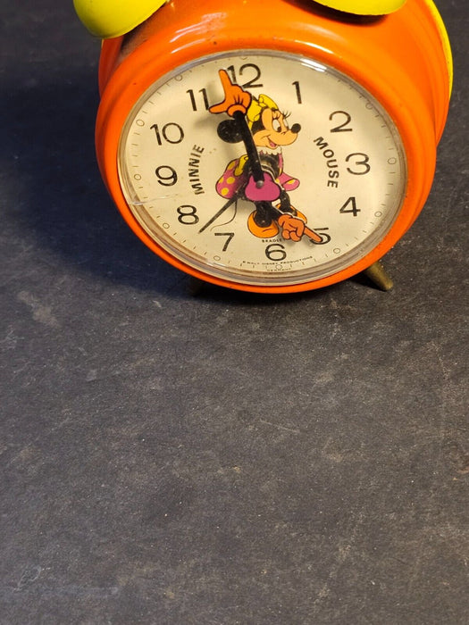 Minnie mouse clock by Bradly made in germany/runs and rings/tin/, Antiques, David's Antiques and Oddities