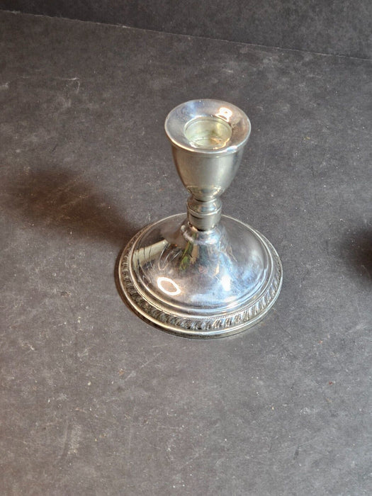 Sterling Silver Candle Sticks 4" Pair Duchin Co., Antiques, David's Antiques and Oddities