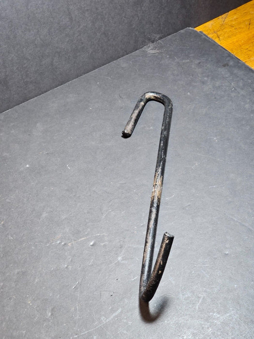 Offset steel hook 12 '  1/4" steel 1920s vintage great primitive item