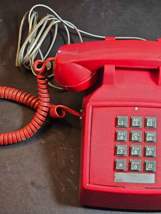 Telephone Red push button Untested good physical shape, Antiques, David's Antiques and Oddities