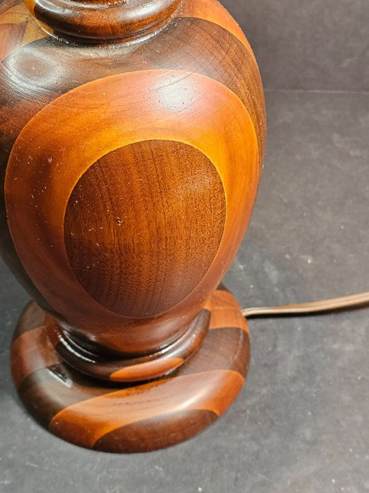 Beautiful wood Turned 1950s lamp needs shade 21" to top of shade, 6 " wide, Antiques, David's Antiques and Oddities