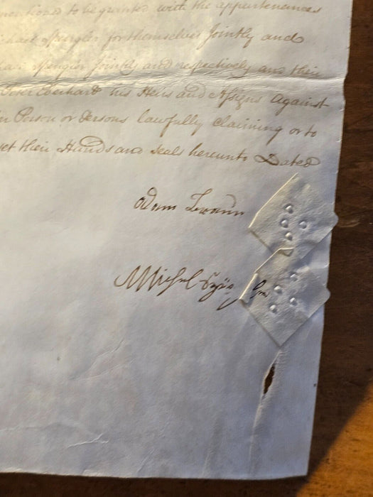 Deed to land in Nazareth on Velum, Land transfer 1807 with seals