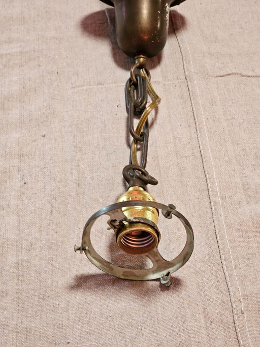 1920s single hand down light only/ 12 " plus extra link/Brass as found, Antiques, David's Antiques and Oddities