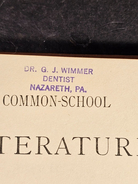 Early 1876 common school literature / DR.G.J.Wimmer Dentist Nazareth PA, Antiques, David's Antiques and Oddities