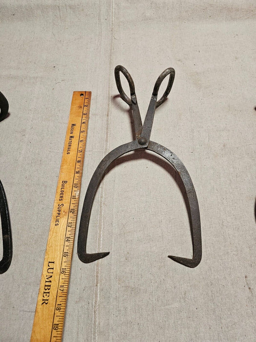 Ice tongs from Amish country PA/ 15" Nice as found primitive