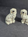 Staffordshire Dogs 6" high marked original white with gold flakes /perfect, Antiques, David's Antiques and Oddities