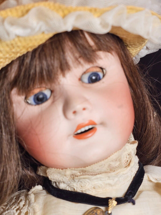 Limoges France Doll 22/23 inches marked dress  Blue eyes no damages great find, Antiques, David's Antiques and Oddities