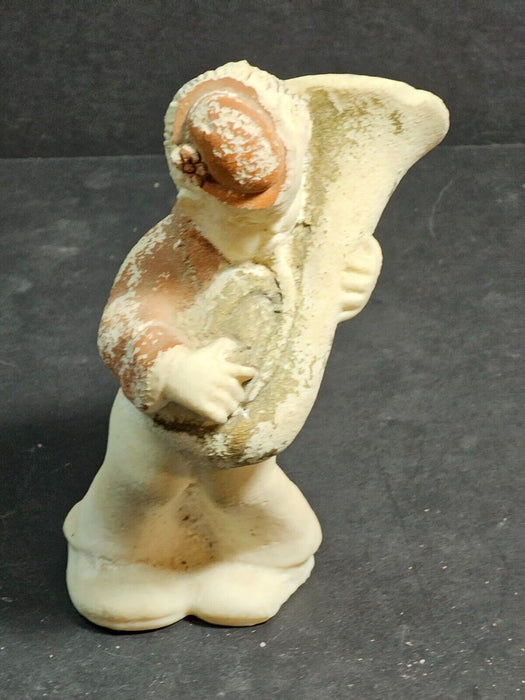 Salt figure of a boy playing tuba 4" Painted hat and jacket, Antiques, David's Antiques and Oddities