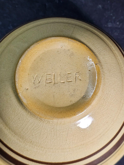 Yellow ware weller bowl 6" small hairline by rim tight, Antiques, David's Antiques and Oddities