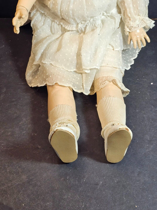 Bisque Doll 23 /22 " Marked G K Kestner/ Fully clothed nice wig perfect shape, Antiques, David's Antiques and Oddities