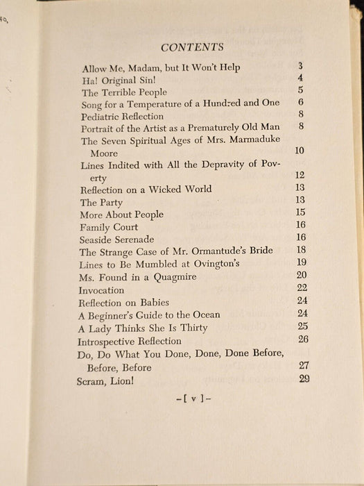 Ogden Nash 1945 edition 243 pgs. original dust jacket collect or just read, Antiques, David's Antiques and Oddities