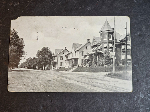 Broad street view Nazareth Pa early 1900s, Antiques, David's Antiques and Oddities