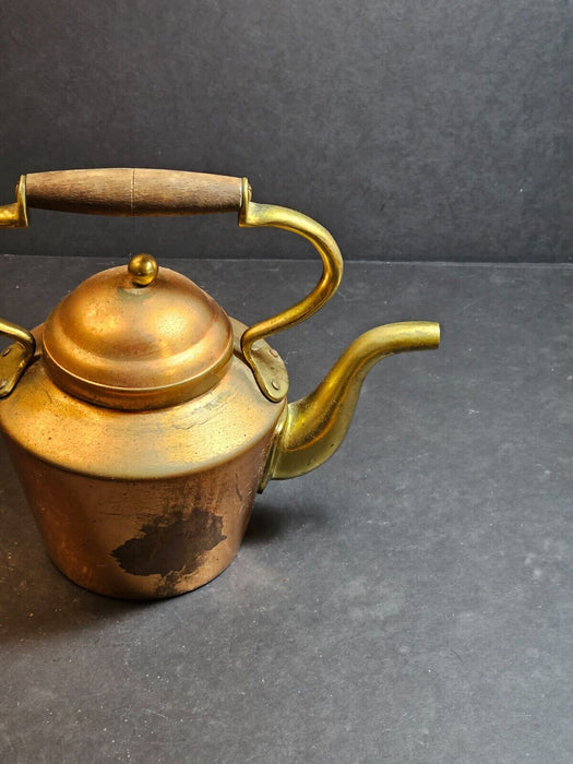 Copper and Brass Mid-Century Modern Tea Kettle Copper Ware, Antiques, David's Antiques and Oddities