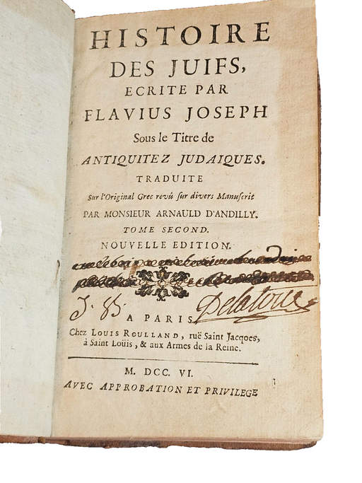 Rare 1706 French Edition of Flavius Josephus' "Jewish Antiquities" in 2 Volumes, Antiques, David's Antiques and Oddities