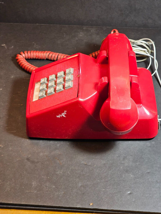 Telephone Red push button Untested good physical shape, Antiques, David's Antiques and Oddities