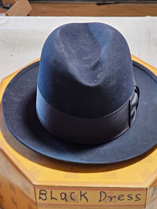 Knox custom fedora/ Black/ Mid 1960s/ great shape/ Velvet texture, Antiques, David's Antiques and Oddities