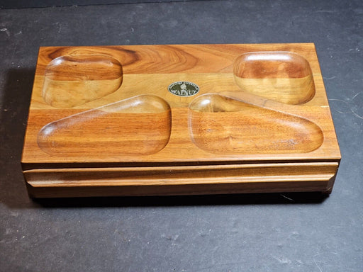 Beautiful 1970s real walnut wooden valet for men or women7x12x2, Antiques, David's Antiques and Oddities