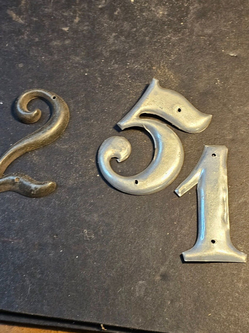 Some retro numbers from the 1950s/ aluminum, Antiques, David's Antiques and Oddities